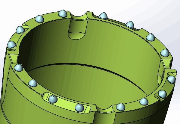 Crown reaming bit drawing