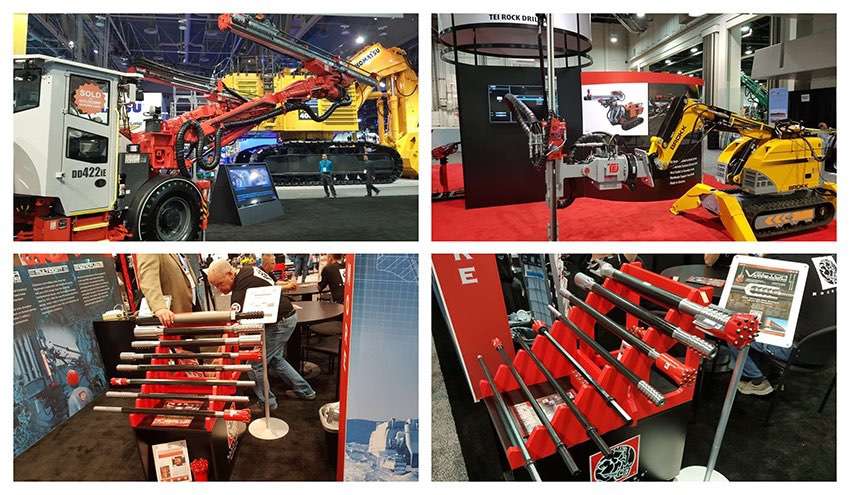 MINExpo 2016 Machinery, Threaded Drilling tools.