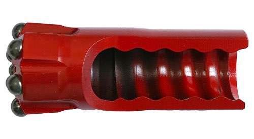 Thread button bit section