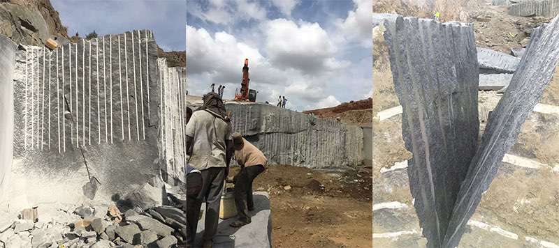 Expansive Mortar at Granite Quarry worksite