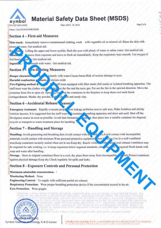 HSCA  Material Safety Data Sheet (MSDS)