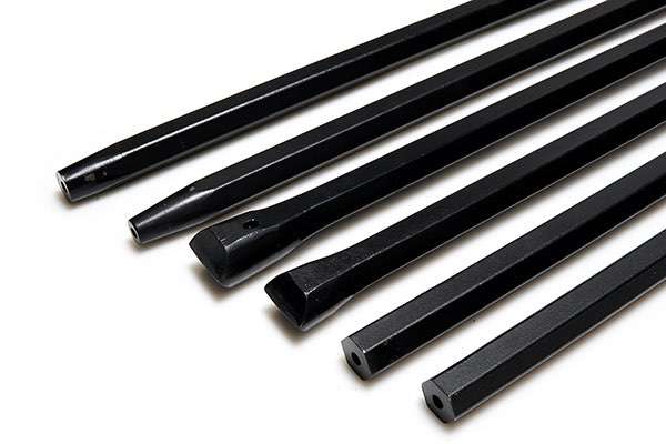 Integral Drill Steels, Hollow Hexagonal Drill Rods and Tapered drill rods.