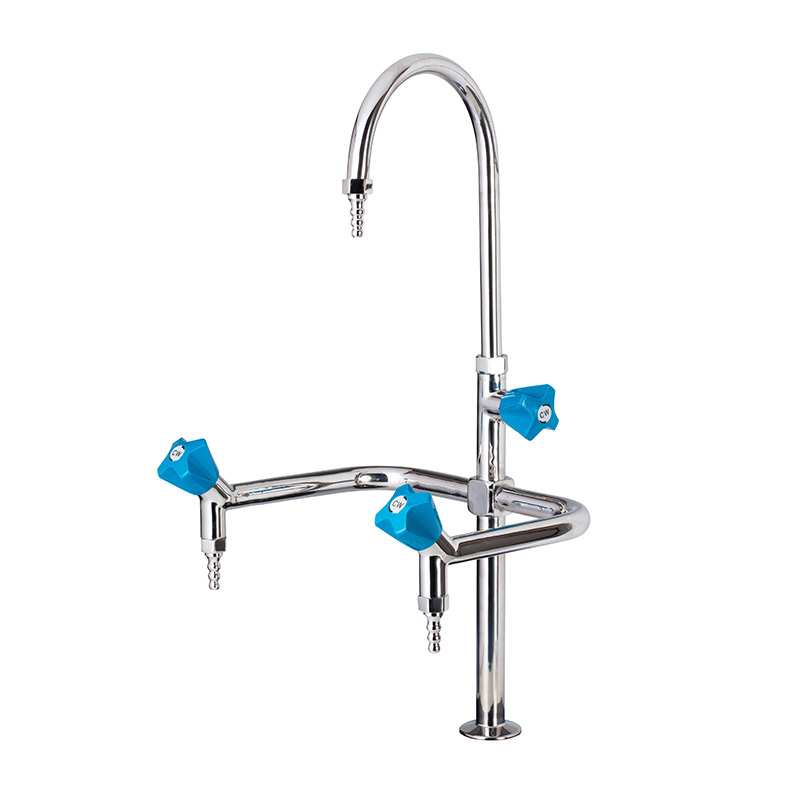 Deck Mounted, Swing Gooseneck, Triple Outlet Faucet A3002_Water Fittings_brlan