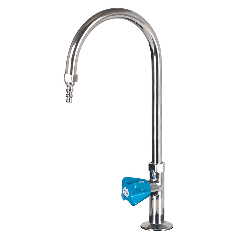 Single Water Tap, Deck Mounted, 304 stainless steel, Swing Gooseneck