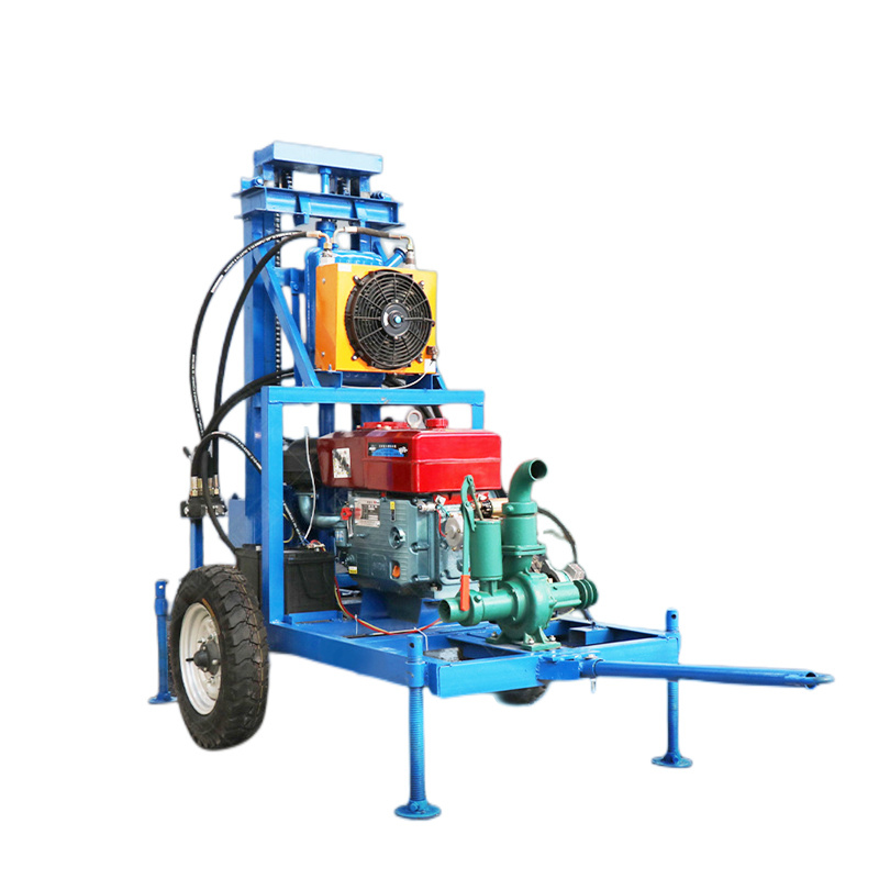 PD-120 Wheel Type Diesel engine hydraulic Drilling Rig