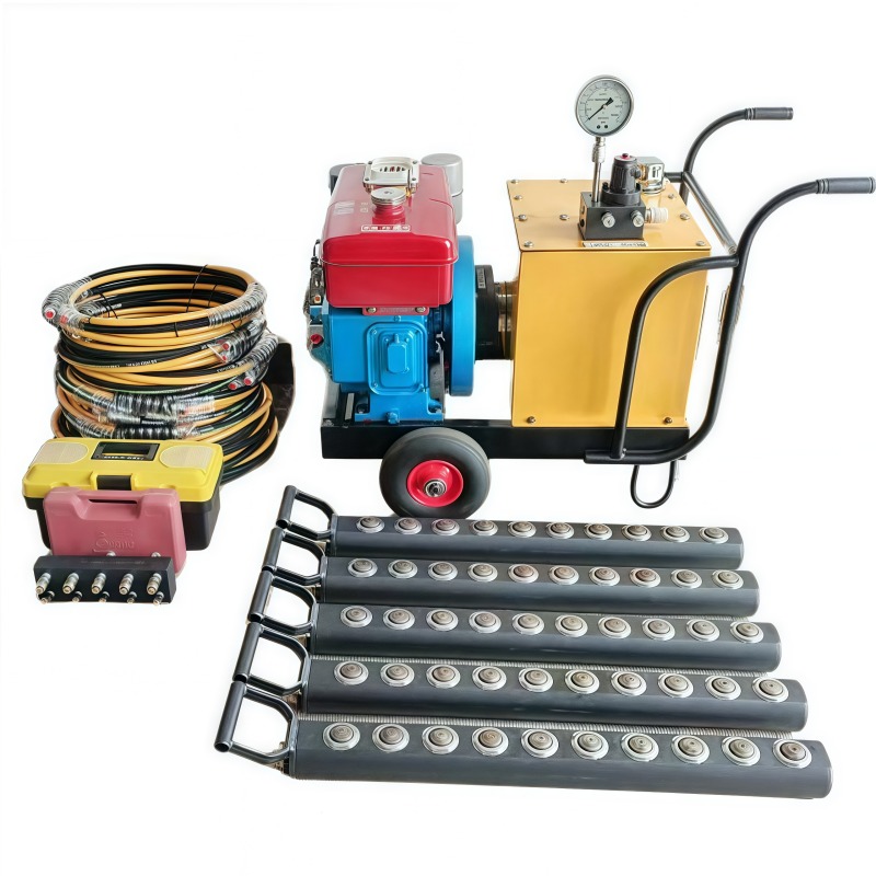 PD90 piston-hydraulic rock splitter with 5 cylinders